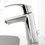 Immagine di Grohe EUROSMART miscelatore monocomando H.17 cm per lavabo, con scarico, con tecnologia Grohe SilkMove Energy e Water Saving, finitura cromo 2339310E