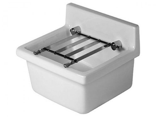 Immagine di Duravit STARCK 3 lavatoio 48 cm senza foro per rubinetteria, senza troppopieno e senza bordo per rubinetteria, lato inferiore smaltato, colore bianco 0313480000