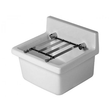 Duravit STARCK 3 lavatoio 48 cm senza foro per rubinetteria, senza troppopieno e senza bordo per rubinetteria, lato inferiore smaltato, WonderGliss, colore bianco 03134800001