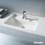 Immagine di Duravit STARCK 3 lavabo da incasso 49 cm monoforo, per incasso sottopiano, con troppopieno e con bordo per rubinetteria, colore bianco 0302490000