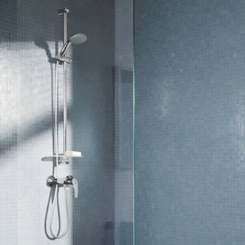 Immagine di Grohe EUROSMART miscelatore monocomando per doccia, a parete, senza deviatore, finitura cromo 33555002