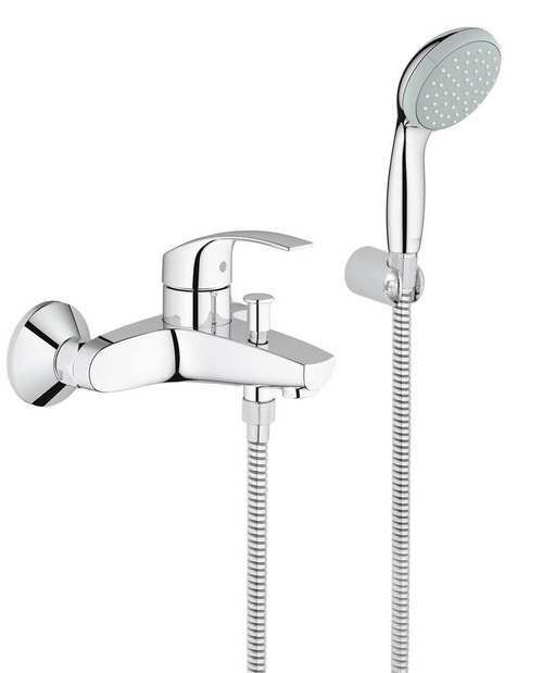 Immagine di Grohe Eurosmart new rubinetto per vasca  con set doccia GROHE Tempesta 100 33302002