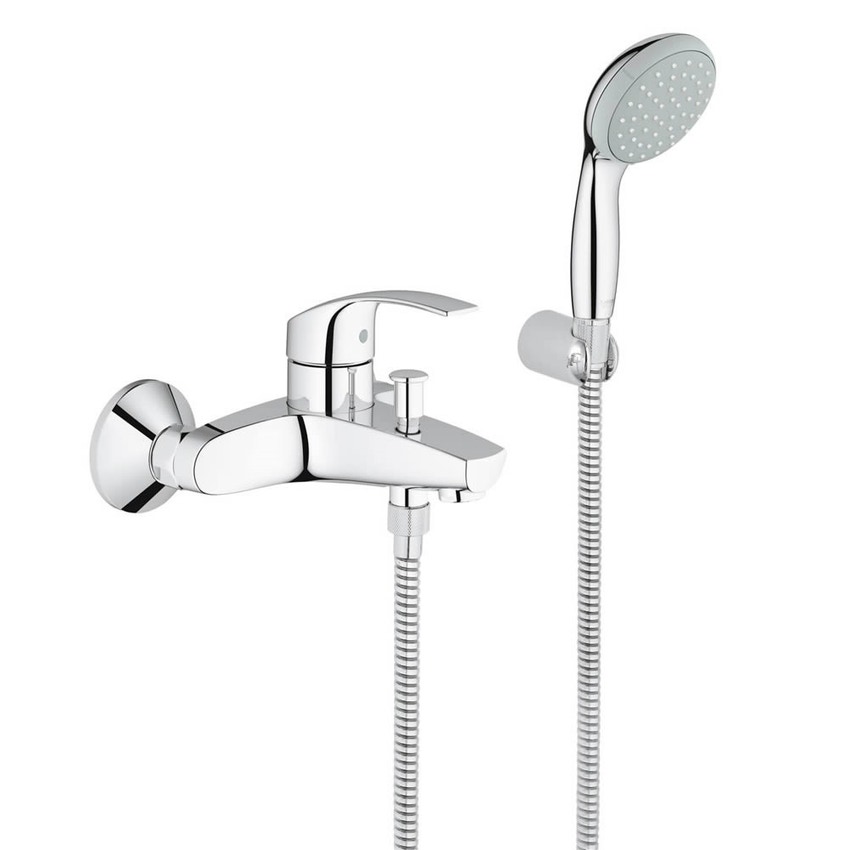 Immagine di Grohe Eurosmart new rubinetto per vasca  con set doccia GROHE Tempesta 100 33302002