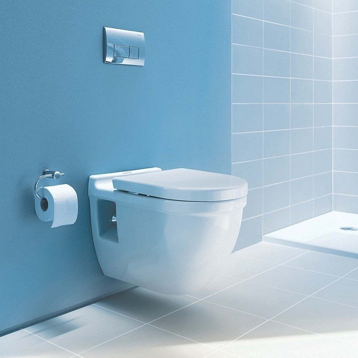 Immagine di Duravit STARCK 3 vaso sospeso a fondo piano, senza sedile, fabbisogno di acqua di risciacquo 6 l, UWL classe 2, colore bianco 2201090000