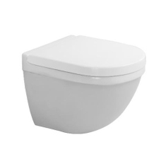 Immagine di Duravit STARCK 3 vaso sospeso Compact a cacciata, senza sedile, fabbisogno di acqua di risciacquo 4,5 l, UWL classe 1, colore bianco 2227090000