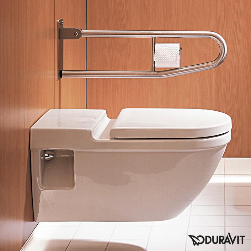 Immagine di Duravit STARCK 3 vaso sospeso Vital a cacciata, per portatori di handicap, profondità 70 cm, fabbisogno di acqua di risciacquo 6 l, UWL classe 2, colore bianco 2203090000