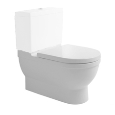 Immagine di Duravit STARCK 3 vaso monoblocco a pavimento Comfort a cacciata, per cassetta appoggiata non inclusa, senza sedile, fabbisogno di acqua di risciacquo 6 l, UWL classe 2, colore bianco 2104090000