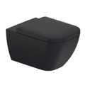 Immagine di Duravit HAPPY D.2 vaso sospeso Rimless®, a cacciata, senza brida e senza sedile, fabbisogno di acqua di risciacquo 4,5 l, UWL classe 1, colore antracite finitura opaco 2222098900
