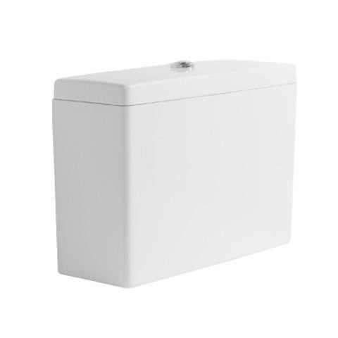 Immagine di Duravit STARCK 3 cassetta di sciacquo con batteria Dual Flush, per attacco sinistra, destra o centrale alto, fabbisogno di acqua di risciacquo 6/3 l, UWL classe 2, pulsante finitura cromato, colore bianco 0928100005