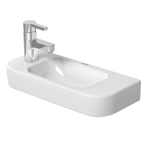 Immagine di Duravit HAPPY D.2 lavamani 50 cm, con foro per rubinetteria a sinistra, senza troppopieno, colore bianco 0711500009