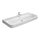 Duravit HAPPY D.2 lavabo consolle 120 cm, monoforo, con troppopieno, WonderGliss, colore bianco 23181200001