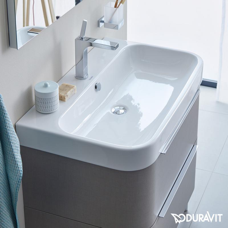 Immagine di Duravit HAPPY D.2 lavabo consolle 80 cm, monoforo, con troppopieno, colore bianco 2318800000