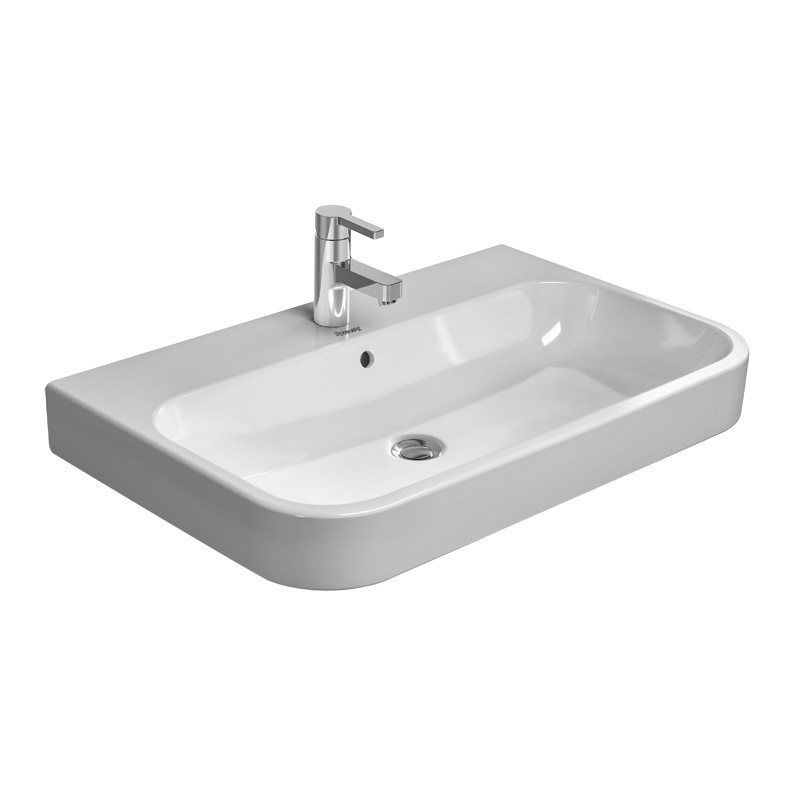 Immagine di Duravit HAPPY D.2 lavabo consolle 80 cm, monoforo, con troppopieno, colore bianco 2318800000
