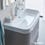 Immagine di Duravit HAPPY D.2 lavabo consolle 80 cm, monoforo, con troppopieno, WonderGliss, colore bianco 23188000001