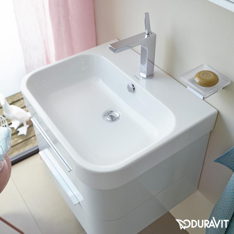 Immagine di Duravit HAPPY D.2 lavabo consolle 60 cm, monoforo, con troppopieno, colore bianco 2318600000