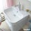 Immagine di Duravit HAPPY D.2 lavabo consolle 60 cm, monoforo, con troppopieno, WonderGliss, colore bianco 23186000001