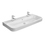 Immagine di Duravit HAPPY D.2 lavabo consolle rettificato 120 cm, con doppio foro per doppia rubinetteria, con troppopieno, colore bianco 2318120026