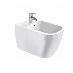 Immagine di Duravit HAPPY D.2 bidet a pavimento monoforo, a filo parete, con troppopieno, colore bianco 2267100000