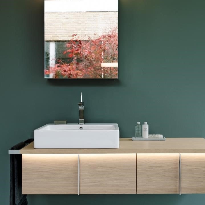 Immagine di Duravit VERO lavabo rettificato 60 cm, monoforo, con troppopieno, colore bianco 0454600027