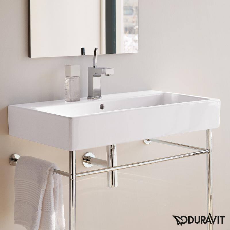 Immagine di Duravit VERO lavabo consolle 80 cm, monoforo, con troppopieno, colore bianco 0454800000