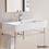Immagine di Duravit VERO lavabo consolle 80 cm, monoforo, con troppopieno, WonderGliss, colore bianco 04548000001