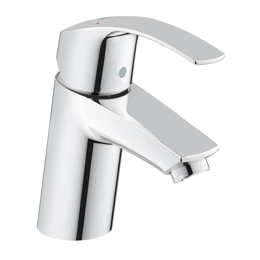 Immagine di Grohe Eurosmart new rubinetto per lavabo, bocca normale, corpo liscio, GROHE SilkMove®, GROHE EcoJoy® 32467002