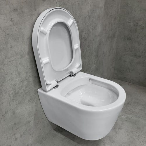 Immagine di Duravit ME BY STARCK COMPACT vaso sospeso Rimless® a cacciata P.48 cm, senza brida, senza sedile, fabbisogno di acqua di risciacquo 4,5 l, UWL classe 1, colore bianco 2530090000