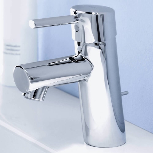 Immagine di Grohe CONCETTO miscelatore monocomando H.16 cm, per lavabo, senza limitatore di portata, con scarico, finitura cromo 32204001