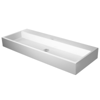 Immagine di Duravit VERO AIR lavabo consolle 120 cm, senza foro per rubinetteria, senza troppopieno, con bordo per rubinetteria, lato inferiore smaltato, colore bianco 2350120070