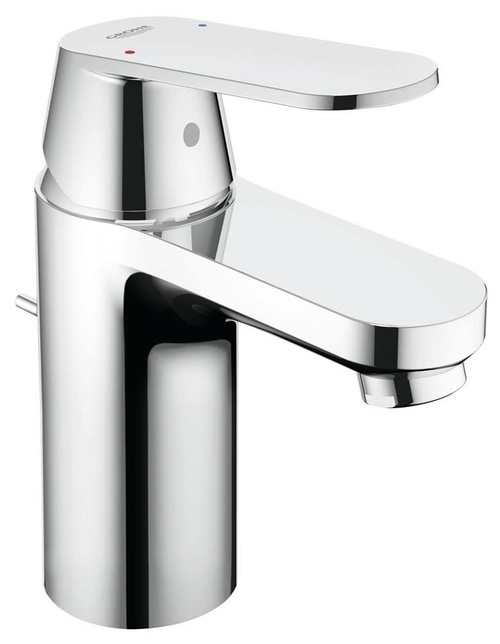 Immagine di Grohe EUROSMART COSMOPOLITAN miscelatore monocomando H.15 cm, per lavabo, con scarico, finitura cromo 32825000