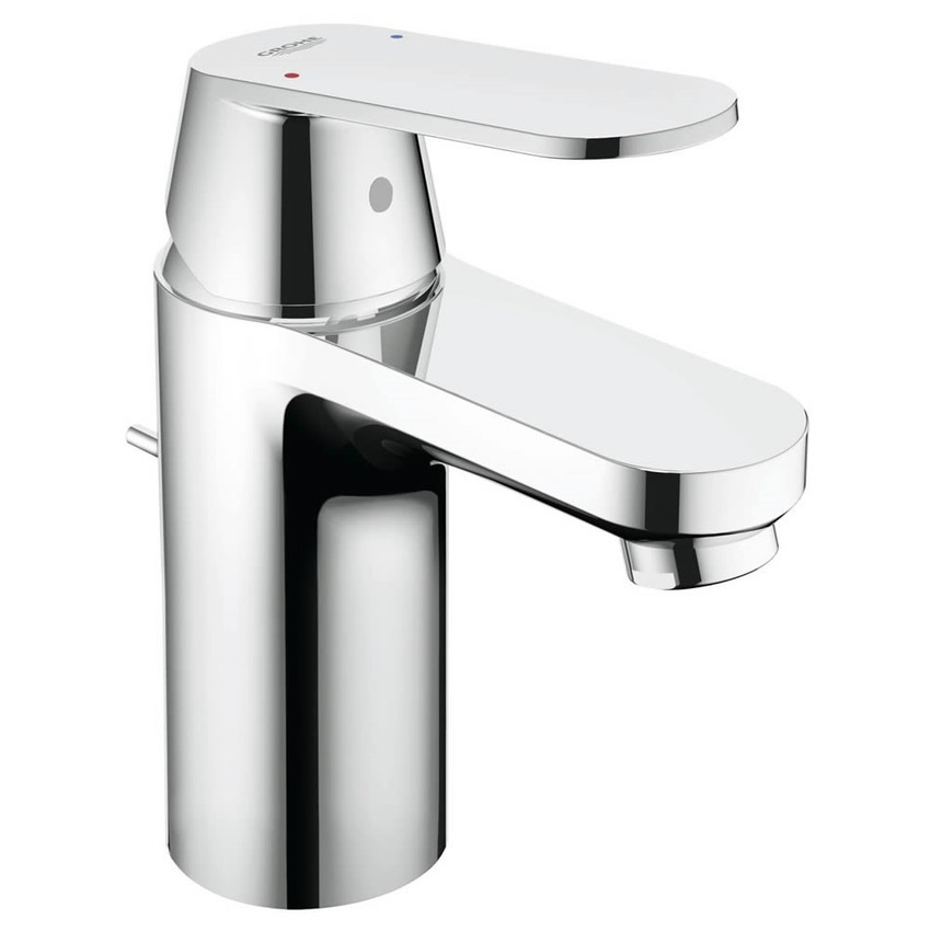 Immagine di Grohe EUROSMART COSMOPOLITAN miscelatore monocomando H.15 cm, per lavabo, con scarico, finitura cromo 32825000