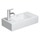 Duravit VERO AIR lavamani consolle 50 cm, con foro per rubinetteria a sinistra, senza troppopieno, con bordo per rubinetteria, lato inferiore smaltato, WonderGliss, colore bianco 07245000091