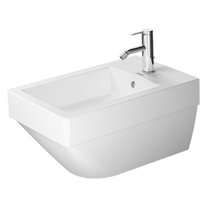 Immagine di Duravit VERO AIR bidet sospeso monoforo, con troppopieno, con bordo per rubinetteria, colore bianco 2274150000