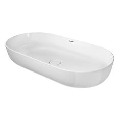 Immagine di Duravit LUV bacinella da appoggio soprapiano 80 cm, con rettifica, senza troppopieno, colore bianco 0379800000