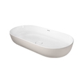 Immagine di Duravit LUV bacinella da appoggio soprapiano 80 cm, con rettifica, senza troppopieno, interno bianco, esterno colore sabbia finitura opaco 0379802100