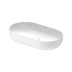 Immagine di Duravit LUV bacinella da appoggio soprapiano 70 cm, con rettifica, senza troppopieno, colore bianco 0379700000