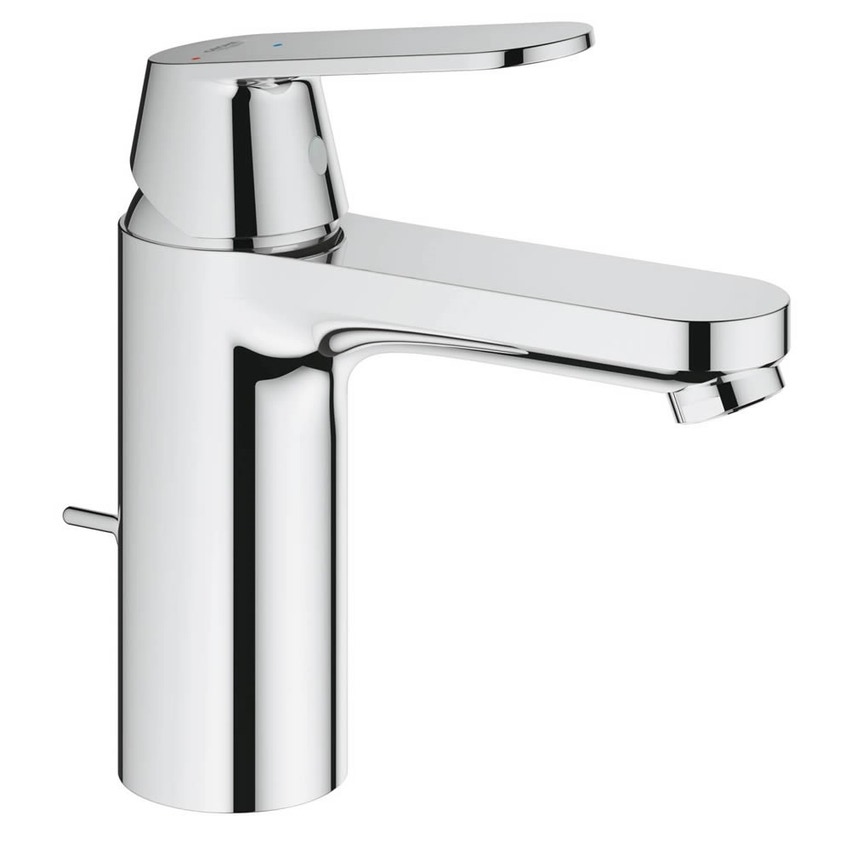 Immagine di Grohe EUROSMART COSMOPOLITAN miscelatore monocomando H.17 cm per lavabo, con scarico, finitura cromo 2339600E