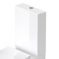 Immagine di Duravit VIU cassetta di sciacquo con batteria Dual Flush, pulsante finitura cromato, per attacco sinistra nascosto, capacità di sciacquo 4.5/3 l, colore bianco 0942000085