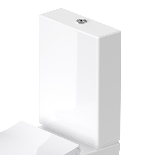 Immagine di Duravit VIU cassetta di sciacquo con batteria Dual Flush, pulsante finitura cromato, per attacco sinistra nascosto, capacità di sciacquo 6/3 l, WonderGliss, colore bianco 09420000051