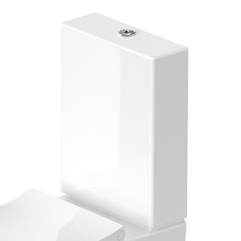 Immagine di Duravit VIU cassetta di sciacquo con batteria Dual Flush, pulsante finitura cromato, per attacco sinistra nascosto, capacità di sciacquo 6/3 l, colore bianco 0942000005