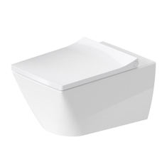 Immagine di Duravit VIU vaso sospeso Rimless® a cacciata, senza brida, senza sedile, capacità di acqua di risciacquo 4,5 l, UWL classe 1, colore bianco 2511090000