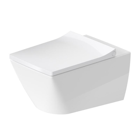 Immagine di Duravit VIU vaso sospeso Rimless® a cacciata, senza brida, senza sedile, capacità di acqua di risciacquo 4,5 l, UWL classe 1, colore bianco 2511090000