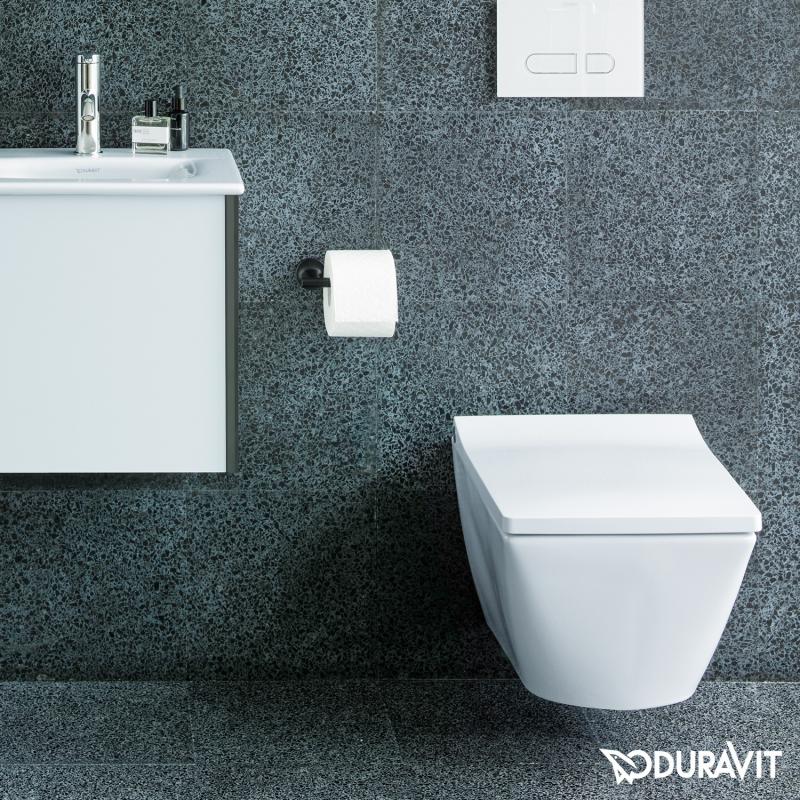 Immagine di Duravit VIU vaso sospeso Rimless® a cacciata, senza brida, senza sedile, capacità di acqua di risciacquo 4,5 l, UWL classe 1, colore bianco 2511090000