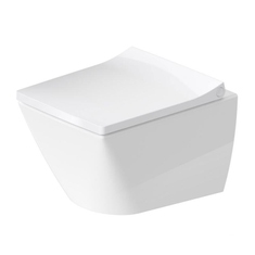 Immagine di Duravit VIU vaso sospeso Compact Rimless® a cacciata, senza brida, senza sedile, capacità di acqua di risciacquo 4,5 l, UWL classe 1, colore bianco 2573090000