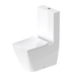 Immagine di Duravit VIU vaso monoblocco a pavimento Rimless® a cacciata, senza brida, senza sedile, senza cassetta, capacità di acqua di sciacquo 4,5 l, UWL classe 1, WonderGliss, colore bianco 21910900001
