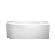 MEISTERSTÜCK CENTRO DUO 1 SINISTRA vasca da bagno 170x75 cm in acciaio smaltato, incasso ad angolo a sinistra con colonna di scarico KA 4040, colore bianco alpino