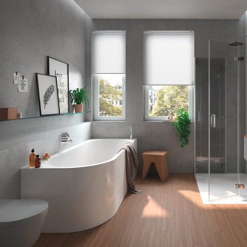 Immagine di Kaldewei MEISTERSTÜCK CENTRO DUO 1 SINISTRA vasca L.170 P.75 cm, in acciaio smaltato, incasso ad angolo a sinistra con colonna di scarico KA 4040, colore bianco alpino  202040403001