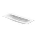 Immagine di Duravit VIU lavabo consolle 123 cm, con troppopieno, lato inferiore smaltato, WonderGliss, colore bianco 23441200581