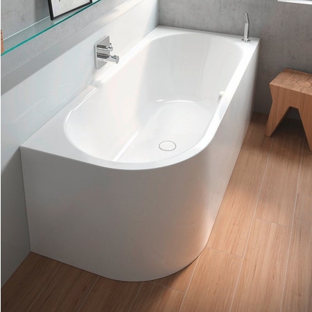 Immagine di Kaldewei MEISTERSTÜCK CENTRO DUO 1 SINISTRA vasca L.170 P.75 cm, in acciaio smaltato, incasso ad angolo a sinistra con colonna di scarico KA 4040, colore bianco alpino  202040403001