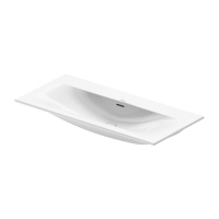 Immagine di Duravit VIU lavabo consolle 103 cm, con troppopieno, lato inferiore smaltato, colore bianco 2344100060